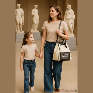 NWT CREME/chocolate leather shoulder bag